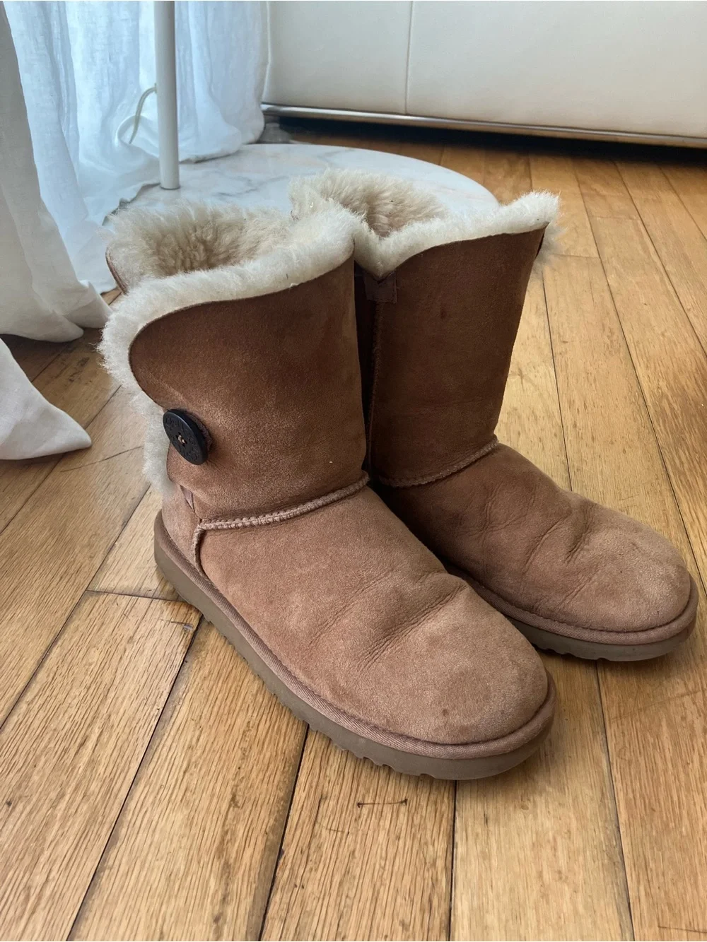 Women's Chestnut Suede UGG Boots, Size 7